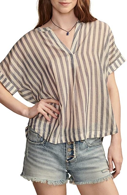 Lucky Brand Stripe Dolman Sleeve Pullover Top at Nordstrom,