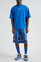 Off-White Embroidered Bandana Arrow Cotton Skate T-Shirt Nautical Blue at Nordstrom,