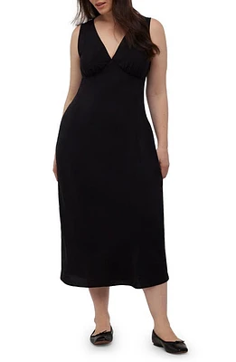 Madewell The Ariana Midi Dress True Black at Nordstrom,