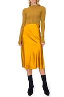 MELLODAY Two-Piece Sweater & Slipdress Mustard at Nordstrom,