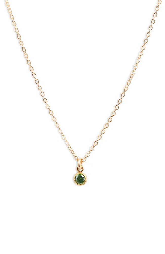 Set & Stones Birthstone Charm Pendant Necklace in Gold /May at Nordstrom