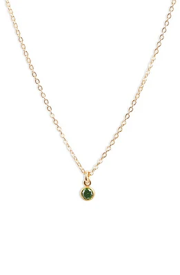 Set & Stones Birthstone Charm Pendant Necklace in Gold /May at Nordstrom