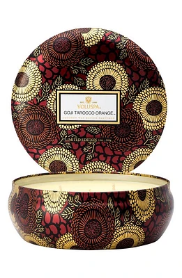 Voluspa Three-Wick Tin Candle in Goji Tarocco Orange at Nordstrom