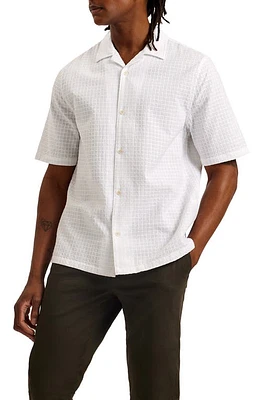 Ted Baker London Oise Textured Cotton Camp Shirt at Nordstrom,