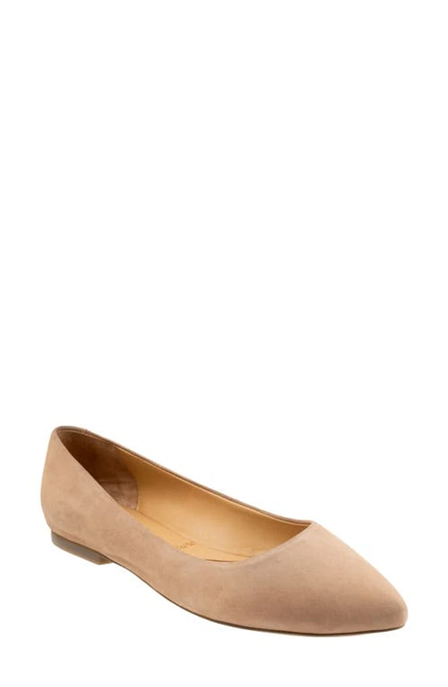 Trotters Estee Ballet Flat Taupe Nubuck at Nordstrom,