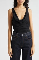 Cinq à Sept Cherise Ruched Tank Black at Nordstrom,