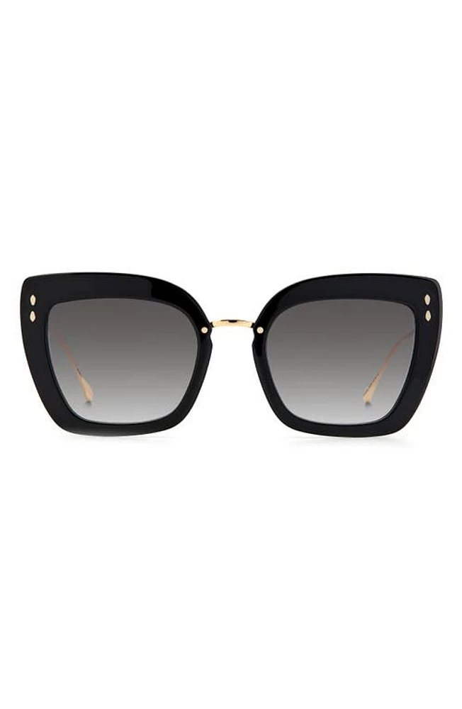 Isabel Marant 53mm Gradient Cat Eye Sunglasses in Black Gold /Grey Shaded at Nordstrom