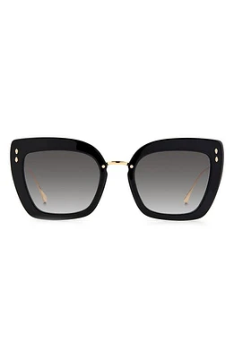 Isabel Marant 53mm Gradient Cat Eye Sunglasses in Black Gold /Grey Shaded at Nordstrom