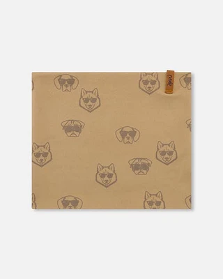 Deux Par Deux Baby Boy's Neck Tube Printed Dogs Beige at Nordstrom, Size X-Small