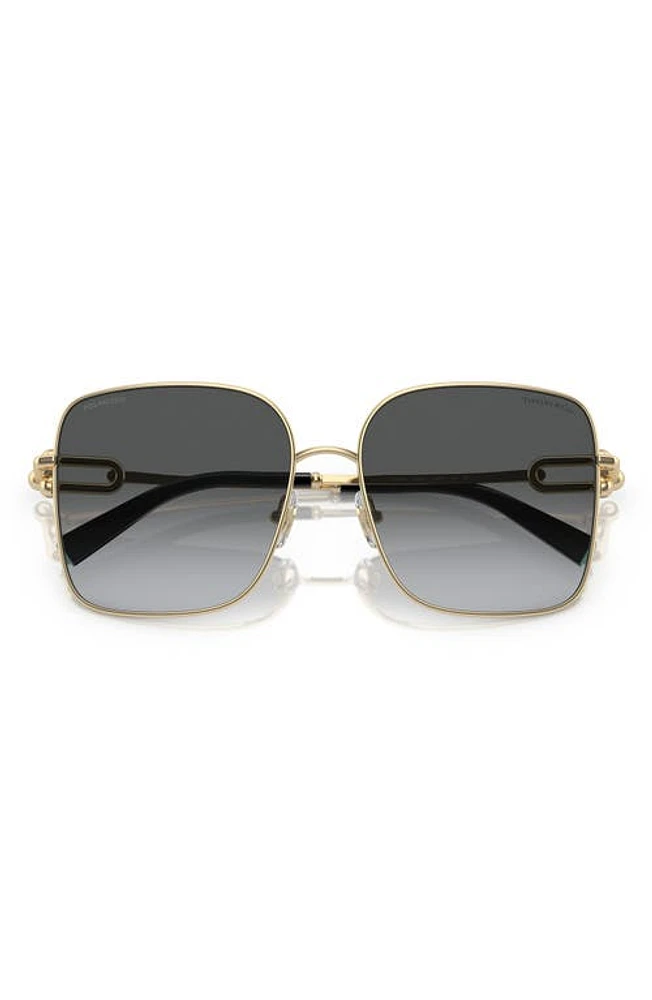 Tiffany & Co. 58mm Gradient Polarized Square Sunglasses in Pale Gold at Nordstrom