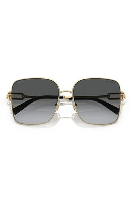 Tiffany & Co. 58mm Gradient Polarized Square Sunglasses in Pale Gold at Nordstrom