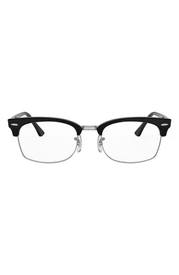 Ray-Ban Clubmaster 52mm Blue Light Blocking Glasses in Shiny Black at Nordstrom