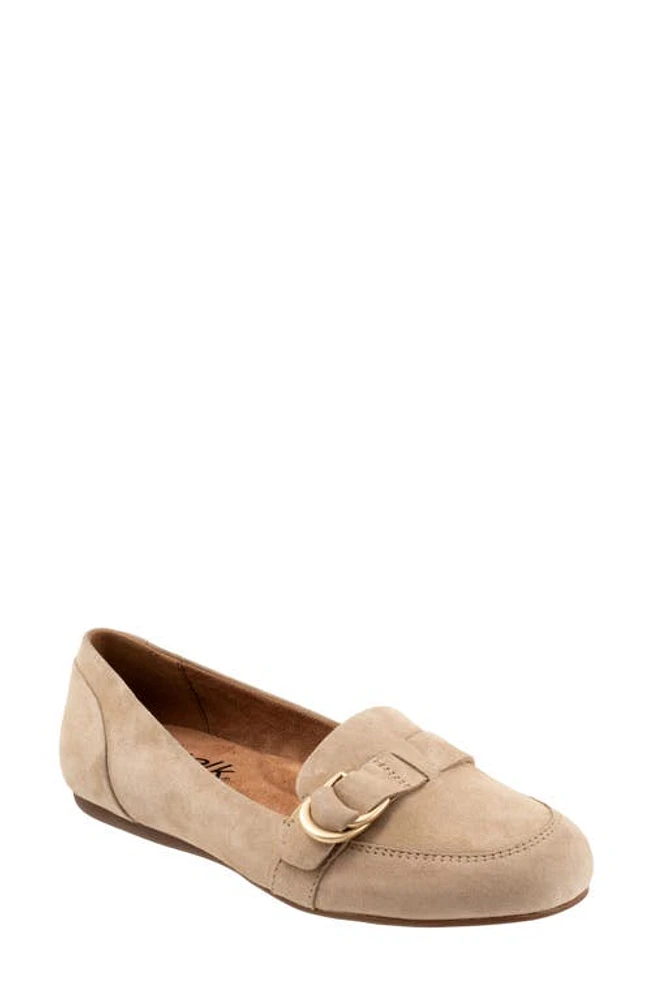 SoftWalk Serra Flat Oatmilk Suede at Nordstrom,