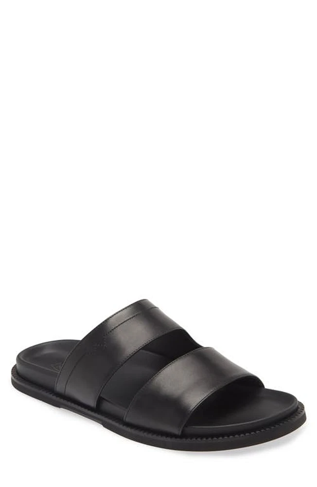 JM WESTON Anatomique Double V Slide Sandal Black at Nordstrom,