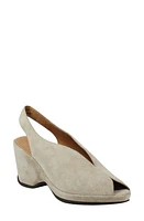 L'Amour des Pieds Odetta Slingback Wedge Taupe Suede at Nordstrom,