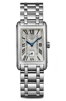 Longines DolceVita Rectangular Bracelet Watch, 23mm x 37mm in Silver at Nordstrom