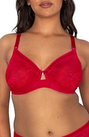 Curvy Couture No-Show Lace Underwire Unlined Bra at Nordstrom,