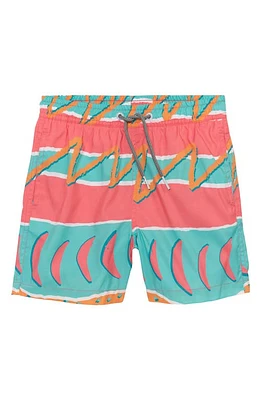 Boardies Kids' Retro Print Swim Trunks Multi at Nordstrom,