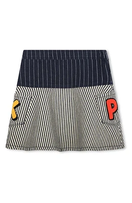 KENZO Kids' Sailor Stripe Denim Skirt Navy at Nordstrom