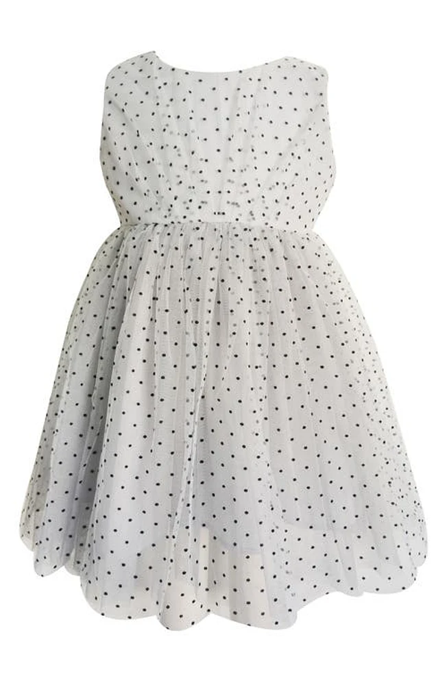 Popatu Polka Dot Tulle Dress White/Black at Nordstrom,