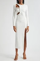 Elexiay Tife Long Sleeve Cutout Dress White at Nordstrom,