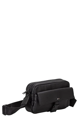 BOSS Ray Faux Leather Crossbody Bag in Black at Nordstrom