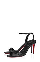 Christian Louboutin Loubi Ankle Strap Sandal Black at Nordstrom,