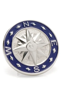 Cufflinks, Inc. Blue Compass Lapel Pin in Silver at Nordstrom