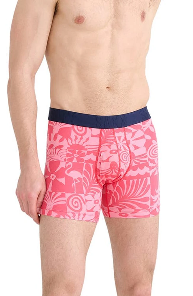 SAXX DropTemp Cooling Cotton Slim Fit Boxer Briefs East Coast- Hibiscus at Nordstrom,