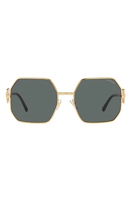 Versace 58mm Polarized Irregular Square Sunglasses in Gold at Nordstrom