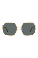 Versace 58mm Polarized Irregular Square Sunglasses in Gold at Nordstrom