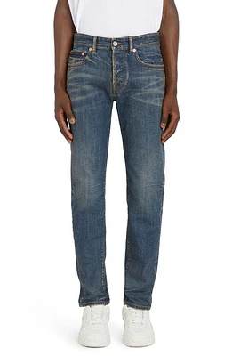 Valentino Carrot Fit V Detail Jeans Denim Scuro at Nordstrom,