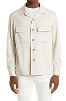 ZEGNA Oversize Oasi Cashmere Overshirt Ecru at Nordstrom,