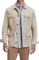 Bugatchi Linen & Cotton Blazer in Beige at Nordstrom, Size Small