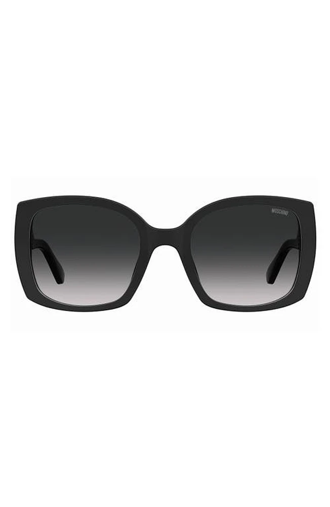 Moschino 54mm Gradient Square Sunglasses in Black/grey at Nordstrom