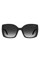 Moschino 54mm Gradient Square Sunglasses in Black/grey at Nordstrom