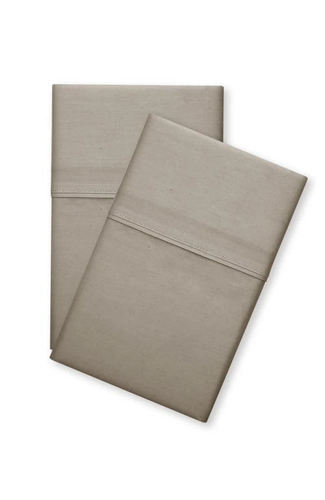 Nate Home by Nate Berkus Signature 400-Thread Count Percale Pillowcase Set in Sandstone (Khaki) at Nordstrom