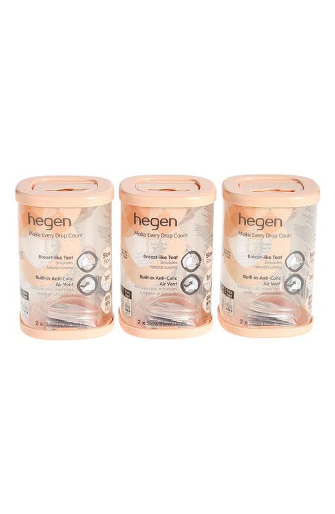 HEGEN 6-Pack Slow Flow Teats at Nordstrom, Size Newborn