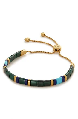 Monica Vinader Delphi Malachite Friendship Bracelet in 18Ct Gold Vermeil/Ss at Nordstrom