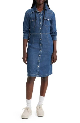 levi's Otto Long Sleeve Denim Shirtdress Square Deal 2 at Nordstrom,