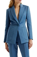 Ted Baker London Akenij Tailored Blazer in Blue at Nordstrom, Size 4