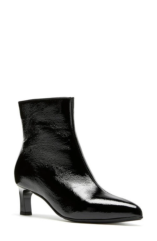 La Canadienne Amely Waterproof Bootie Black Crinkle Patent at Nordstrom,