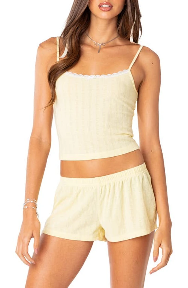 EDIKTED Irene Pointelle Camisole at Nordstrom