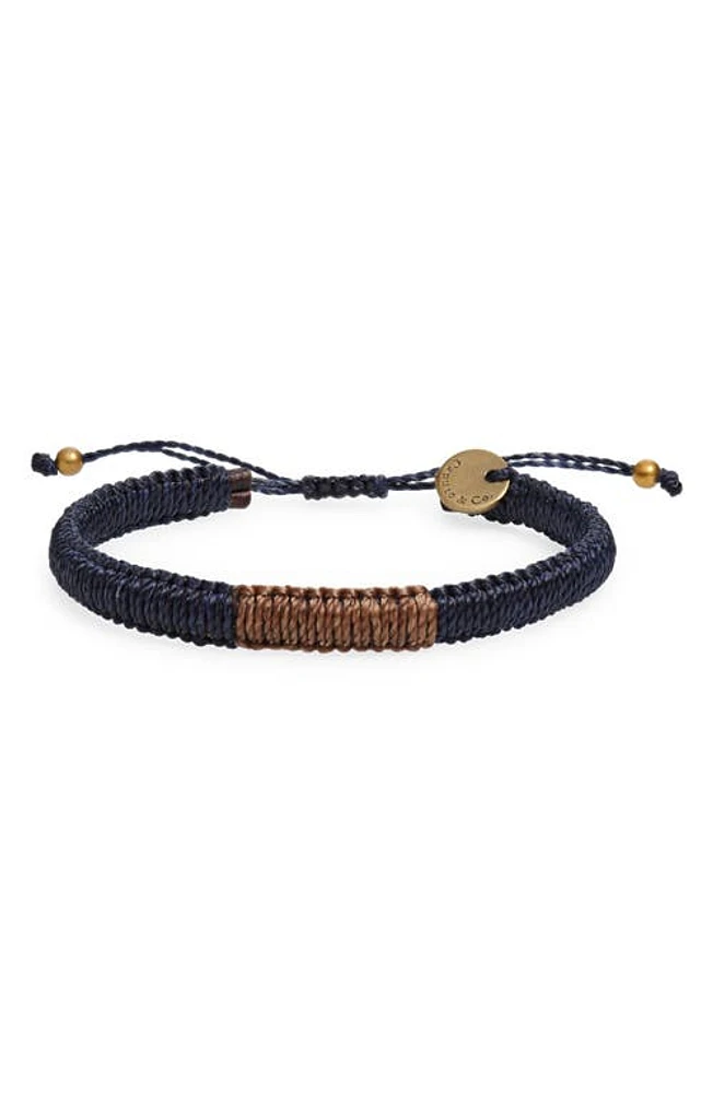 Caputo & Co. Men's Macramé Adjustable Bracelet in Navy Combo at Nordstrom