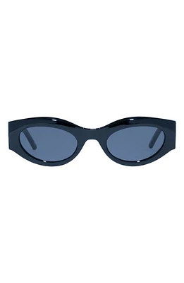 Le Specs Body Bumpin' II 50mm Oval Sunglasses in Black at Nordstrom