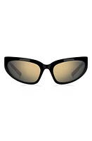 Marc Jacobs 61mm Gradient Cat Eye Sunglasses in Black Grey/Grey Gold Mirror at Nordstrom