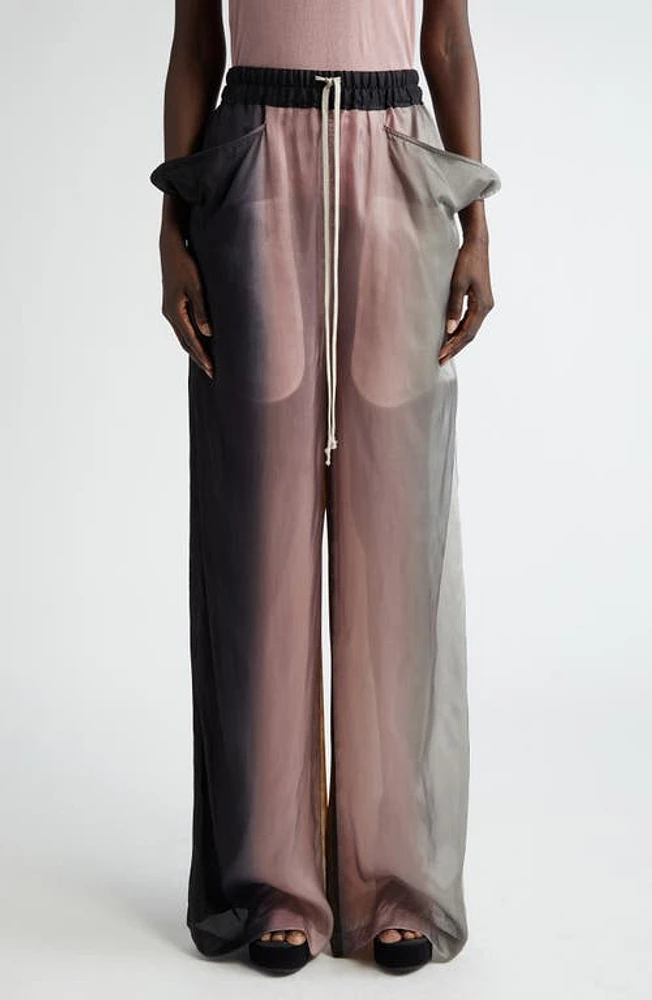 Rick Owens Lido Degrade Cupro Japonette Wide Leg Pants at Nordstrom, Us