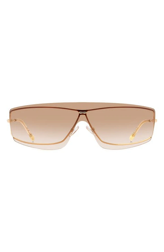 Isabel Marant 99mm Gradient Oversize Shield Sunglasses in Gold Yellow/Brown Gradient at Nordstrom