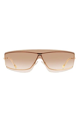 Isabel Marant 99mm Gradient Oversize Shield Sunglasses in Gold Yellow/Brown Gradient at Nordstrom