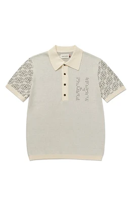 HONOR THE GIFT Jacquard Knit Pattern Polo Sweater Bone at Nordstrom,